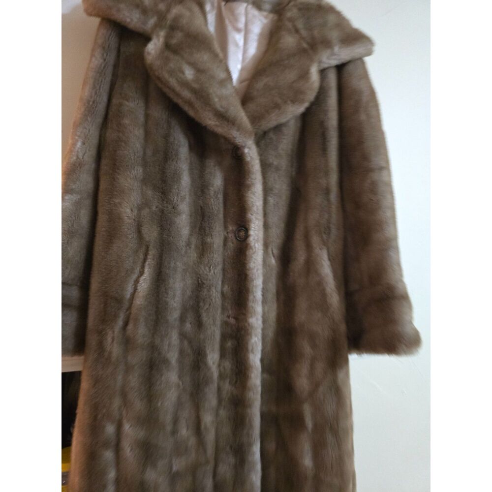 Elegant Brown Faux Fur Coat